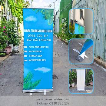 Standee cuốn nhôm kích thước 0.8x2.0m