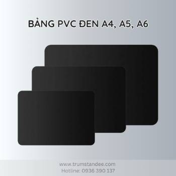 Bảng nhựa đen PVC ghi giá trong siêu thị