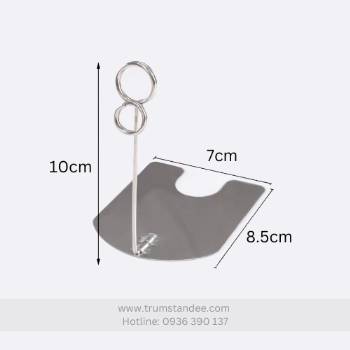 Kẹp wobler kệ bánh inox số 8 bạc 10cm