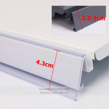 Thanh nẹp nhựa cài giá siêu thị